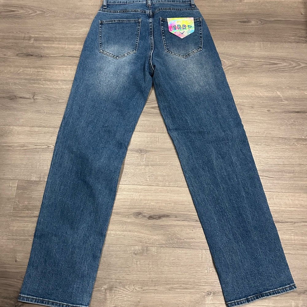 ❥𝖵𝖨𝖡𝖱𝖠𝖭𝖳 𝖬𝖨𝖴: High Rise Straight Leg Jeans - Picture 3 of 9